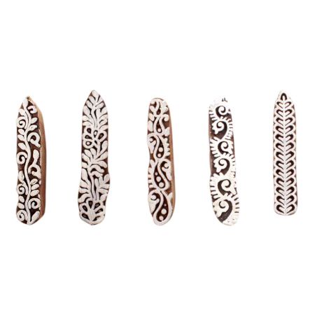 Set of 5 Piece New Mix Wooden Printing Blocks